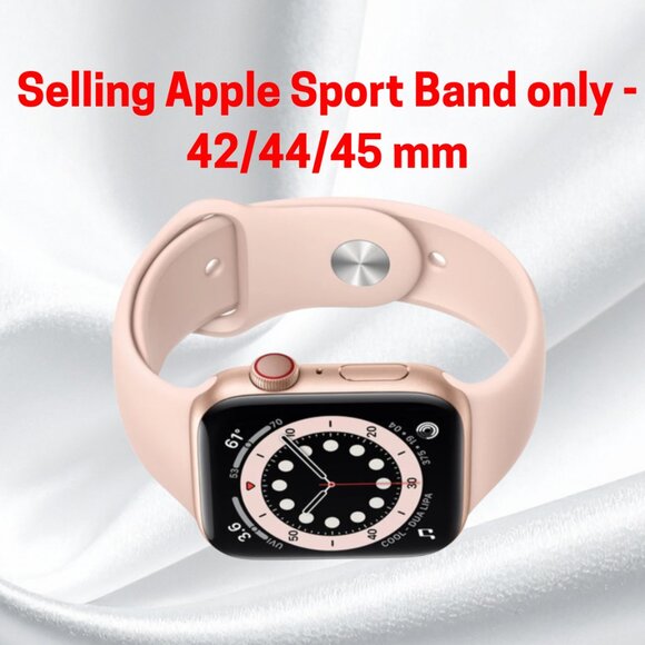 Apple Watch Pink Sand Sport Band 42/44/45mm Excellent Condition Authentic - Picture 3 of 14